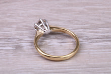 Load image into Gallery viewer, 65 Points Natural Round cut Diamond set 18ct Yellow Gold and Platinum Solitaire