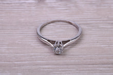 Load image into Gallery viewer, Quarter carat Petite and Simple Diamond set 18ct White White Gold Solitaire