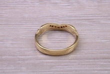 Load image into Gallery viewer, Curved Diamond set 18ct Yellow Gold Ring