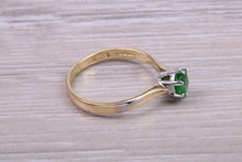 Load image into Gallery viewer, Natural Tsavorite Gemstone Solitaire Ring. 18ct Yellow and White Gold. Ideal birthday or Anniversary Gift, Promise, Dress or Statement Ring.