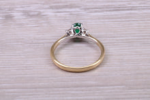 Load image into Gallery viewer, Emerald and Diamond Trilogy set 18ct Gold Ring