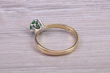 Load image into Gallery viewer, Natural Tsavorite Gemstone Solitaire Ring. 18ct Yellow and White Gold. Ideal birthday or Anniversary Gift, Promise, Dress or Statement Ring.