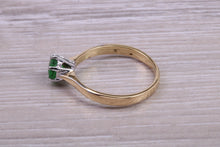 Load image into Gallery viewer, Natural Tsavorite Gemstone Solitaire Ring. 18ct Yellow and White Gold. Ideal birthday or Anniversary Gift, Promise, Dress or Statement Ring.
