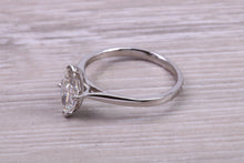 Load image into Gallery viewer, Marquise cut One carat Moissanite Diamond Solitaire set in Platinum
