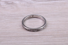 Load image into Gallery viewer, Half Circle Diamond set 18ct White Gold Band