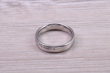 Load image into Gallery viewer, Half Circle Round Brilliant cut Diamonds set in 18ct White Gold Band