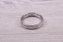 Load image into Gallery viewer, Half Circle Round Brilliant cut Diamonds set in 18ct White Gold Band