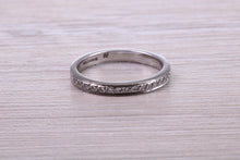 Load image into Gallery viewer, Half Circle Diamond set 18ct White Gold Band