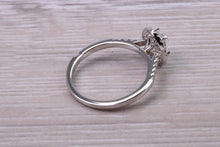 Load image into Gallery viewer, 0.80ct E VS2 Oval cut GIA Certified Natural Diamond Halo set Platinum Ring