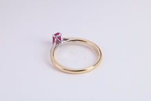 Load image into Gallery viewer, Beautiful Emerald cut Ruby set 18ct Gold Solitaire