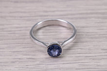 Load image into Gallery viewer, 1.15 carat All Natural None Heat Treated Beautiful Blue Sapphire set 18ct White Gold Ring, Certified Sapphire