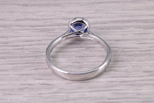 Load image into Gallery viewer, 1.15 carat All Natural None Heat Treated Beautiful Blue Sapphire set 18ct White Gold Ring, Certified Sapphire