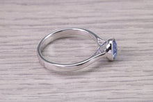 Load image into Gallery viewer, 1.15 carat All Natural None Heat Treated Beautiful Blue Sapphire set 18ct White Gold Ring, Certified Sapphire