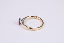 Load image into Gallery viewer, Beautiful Emerald cut Ruby set 18ct Gold Solitaire