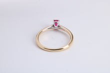 Load image into Gallery viewer, Beautiful Emerald cut Ruby set 18ct Gold Solitaire