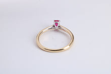 Load image into Gallery viewer, Beautiful Emerald cut Ruby set 18ct Gold Solitaire