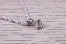Load image into Gallery viewer, 0.19ct Simple Diamond Solitaire set White Gold Necklace, F VS Graded Natural Diamond, British Hallmarked, Choice of Chain Lengths