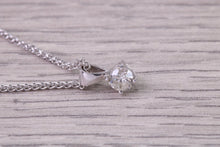 Load image into Gallery viewer, 0.19ct Simple Diamond Solitaire set White Gold Necklace, F VS Graded Natural Diamond, British Hallmarked, Choice of Chain Lengths