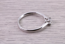 Load image into Gallery viewer, Dainty Quarter carat Simple and Elegant Round cut Diamond set Platinum Solitaire