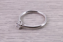 Load image into Gallery viewer, Dainty Quarter carat Simple and Elegant Round cut Diamond set Platinum Solitaire