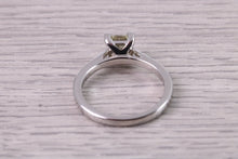 Load image into Gallery viewer, Classic 0.85 carat Princess Cut Diamond set Platinum Solitaire, Natural Diamond