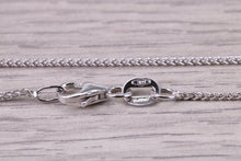 Load image into Gallery viewer, 0.19ct Simple Diamond Solitaire set White Gold Necklace, F VS Graded Natural Diamond, British Hallmarked, Choice of Chain Lengths