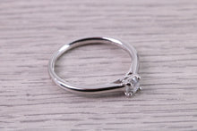 Load image into Gallery viewer, Dainty Quarter carat Simple and Elegant Round cut Diamond set Platinum Solitaire