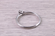 Load image into Gallery viewer, Dainty Quarter carat Simple and Elegant Round cut Diamond set Platinum Solitaire