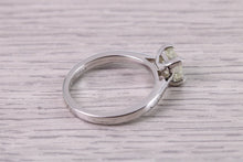 Load image into Gallery viewer, Classic 0.85 carat Princess Cut Diamond set Platinum Solitaire, Natural Diamond