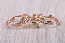 Load image into Gallery viewer, Diamond set Jigsaw Puzzle Ring, 8.50 mm Wide, Made From Solid Gold, Rose Gold and Yellow Gold or Your Choice of Metal Combinations