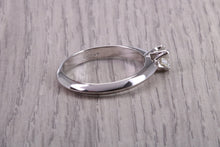 Load image into Gallery viewer, Minimalistic 0.37ct Round cut Diamond set 18ct White Gold Solitaire, British Hallmarked