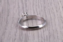 Load image into Gallery viewer, Minimalistic 0.37ct Round cut Diamond set 18ct White Gold Solitaire, British Hallmarked