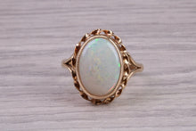 Load image into Gallery viewer, Large Fiery Natural Opal set Yellow Gold Ring, British Hallmarked