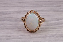 Load image into Gallery viewer, Large Fiery Natural Opal set Yellow Gold Ring, British Hallmarked