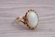 Load image into Gallery viewer, Large Fiery Natural Opal set Yellow Gold Ring, British Hallmarked