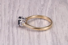 Load image into Gallery viewer, Traditional Sapphire and Diamond Two Tone Trilogy Ring, Made From 18ct Yellow and Platinum