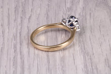 Load image into Gallery viewer, Traditional Sapphire and Diamond Two Tone Trilogy Ring, Made From 18ct Yellow and Platinum
