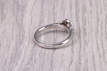 Load image into Gallery viewer, Dainty Halo Diamond set Engagement Ring, GIA Certified Diamond