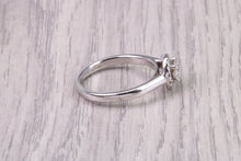 Load image into Gallery viewer, Dainty Halo Diamond set Engagement Ring, GIA Certified Diamond