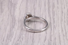 Load image into Gallery viewer, Dainty Halo Diamond set Engagement Ring, GIA Certified Diamond