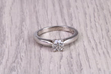 Load image into Gallery viewer, Classic 0.35 carat Natural Diamond set Platinum Solitaire
