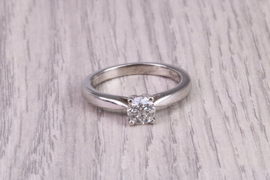 Classic 0.35 carat Natural Diamond set Platinum Solitaire