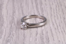Load image into Gallery viewer, Classic 0.35 carat Natural Diamond set Platinum Solitaire