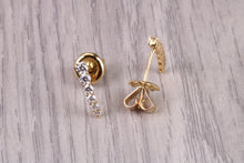 Load image into Gallery viewer, Half Hoop Earrings, Made from 18ct Yellow Gold set with top grade Natural Diamonds