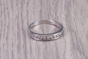 Third of a carat Round cut Diamonds Channel set Band, Made From 18ct Gold