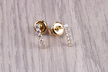 Load image into Gallery viewer, Half Hoop Earrings, Made from 18ct Yellow Gold set with top grade Natural Diamonds
