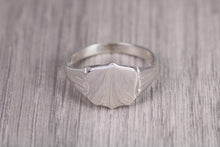 Load image into Gallery viewer, Shield Shaped Signet Ring, Available in your choice of precious metals