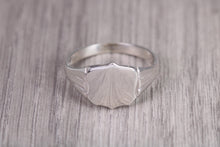 Load image into Gallery viewer, Shield Shaped Signet Ring, Available in your choice of precious metals