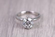 Load image into Gallery viewer, D Internally Flawless Two carat Certified Round cut Lab Diamond set Platinum Solitaire