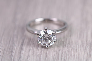 One and Half carat D VVS1 Certified Round cut Lab Diamond set Platinum Solitaire